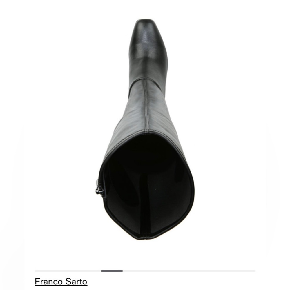 Franco Sarto Black Faux Leather Knee-high Boots; Size 8 M - Picture 4 of 14